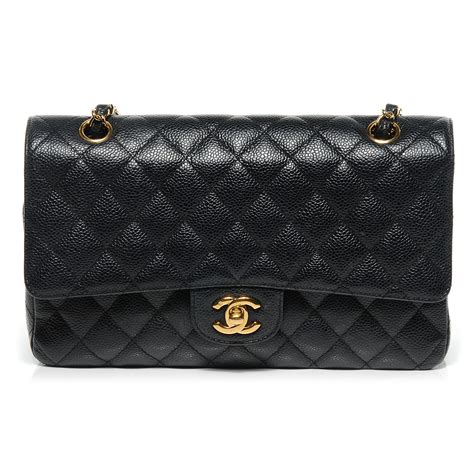 medium flap caviar chanel|CHANEL Caviar Quilted Medium Double Flap Black.